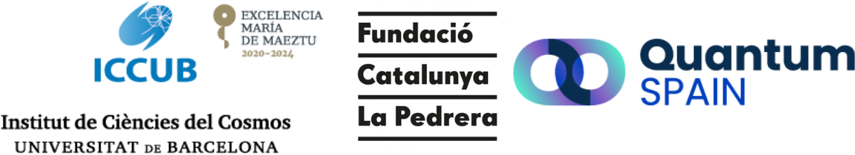 Logos ICCUB, Quantum Spain and Fundació Catalunya La Pedrera