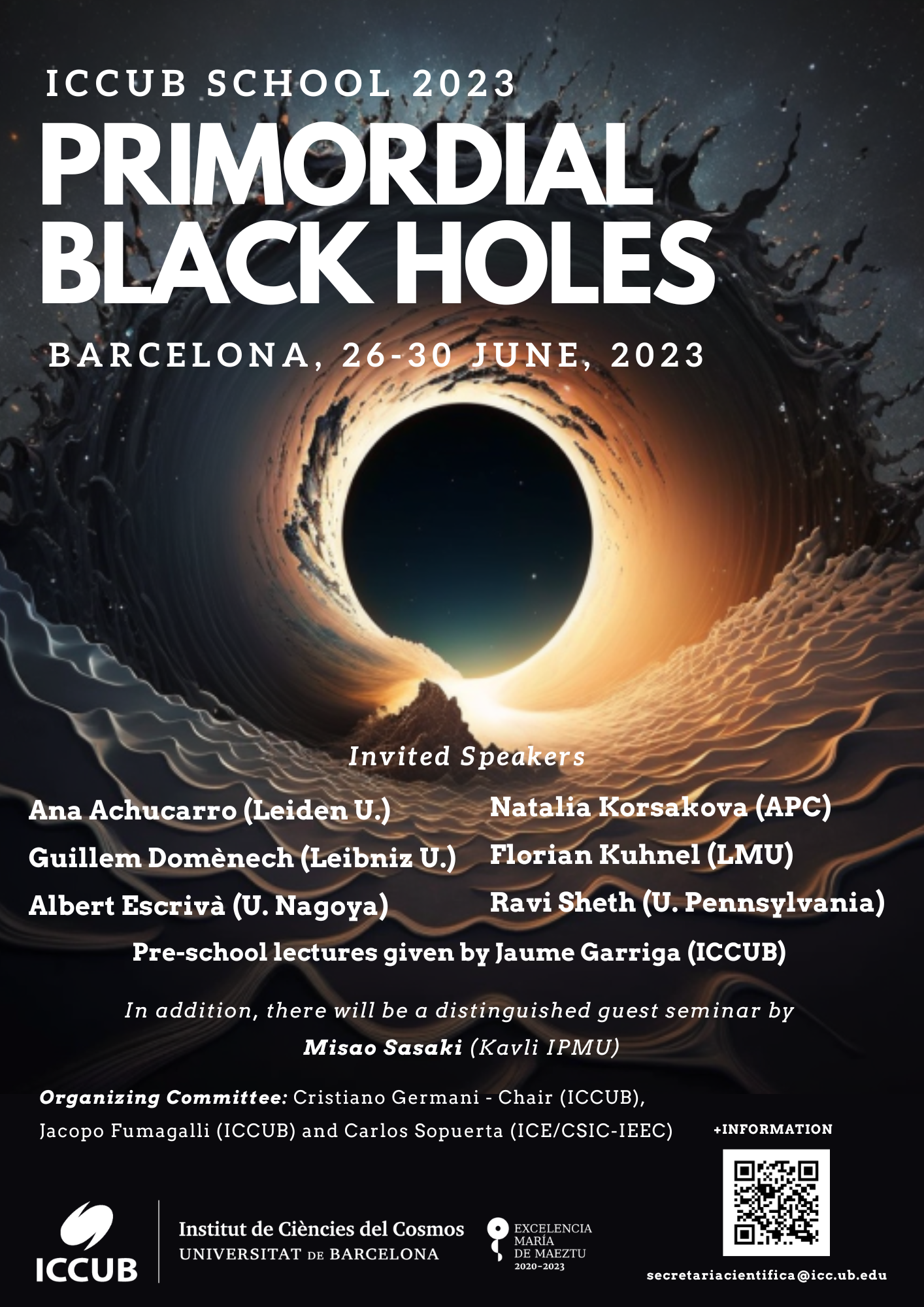 ICCUB School 2023: Primordial Black Holes