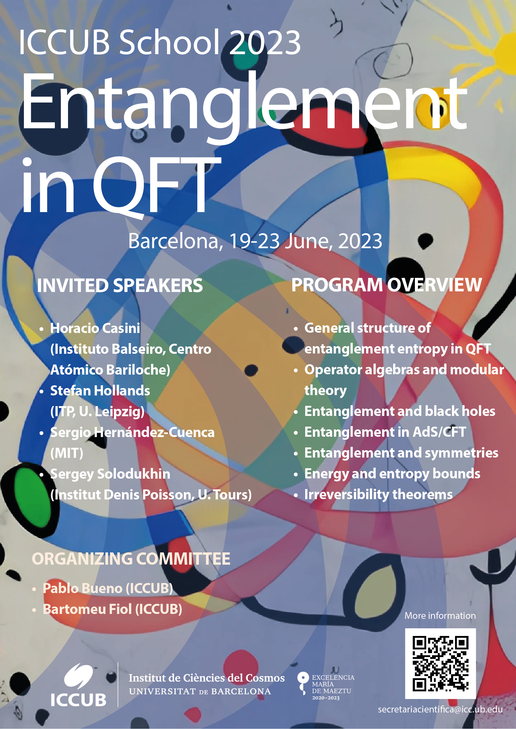 ICCUB School 2023: Entanglement in QFT