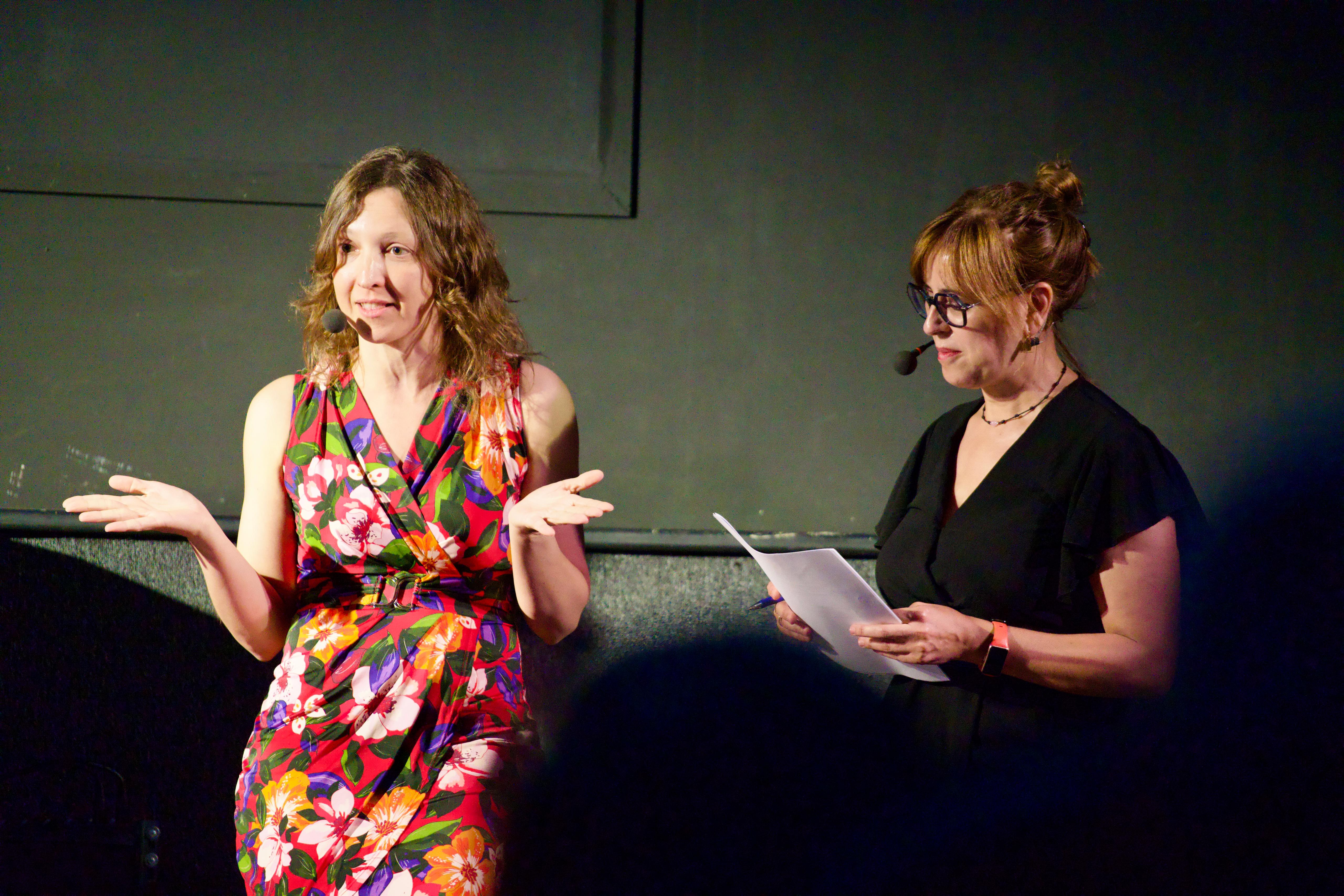 ICCUB researcher Nadejda Blagorodnova at the round table "Women in Science" during the central act of the Assumpció Català year