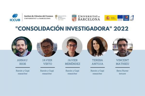 5 ICCUB researchers, recipients of the Consolidación Investigadora 2022 Call 