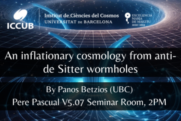 An inflationary cosmology from anti-de Sitter wormholes