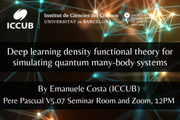 Deep learning density functional theory for simulating quantum many-body systems