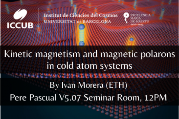 Kinetic magnetism and magnetic polarons in cold atom systems