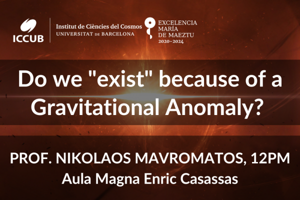 Do we "exist" because of a Gravitational Anomaly? 