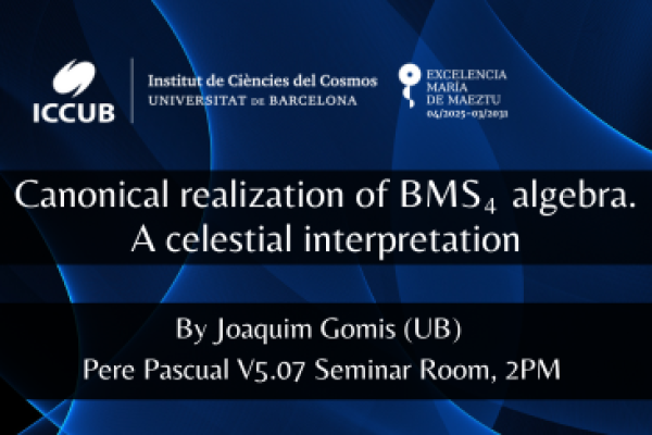 Canonical realization of BMS_4 algebra. A celestial interpretation