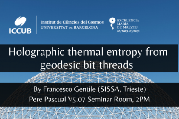 Holographic thermal entropy from geodesic bit threads 
