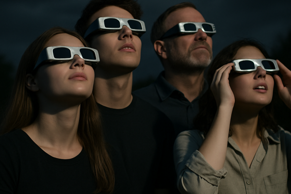 Persones mirant eclipsi