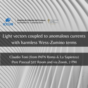 Light vectors coupled to anomalous currents with harmless Wess-Zumino terms
