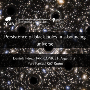 Persistence of black holes in a bouncing universe