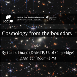 Cosmology from the boundary Seminar