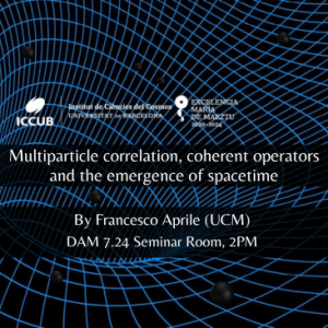 Multiparticle correlation, coherent operators and the emergence of spacetime