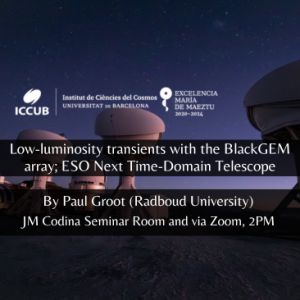 Low-luminosity transients with the BlackGEM array; ESO Next Time-Domain Telescope