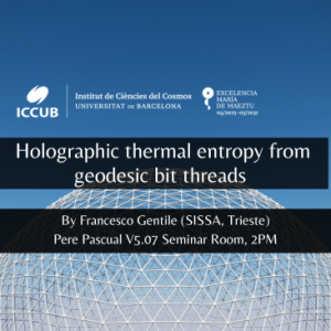Holographic thermal entropy from geodesic bit threads 