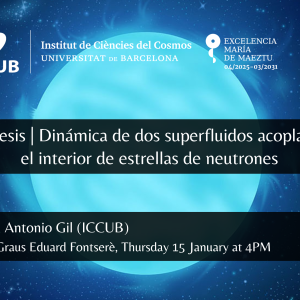 ICC Thesis | Dinámica de dos superfluidos acoplados en el interior de estrellas de neutrones
