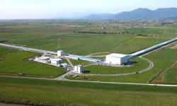  Aerial view of the Virgo interferometer at Cascina in the Arno plain in Tuscany