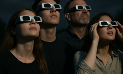 Persones mirant eclipsi